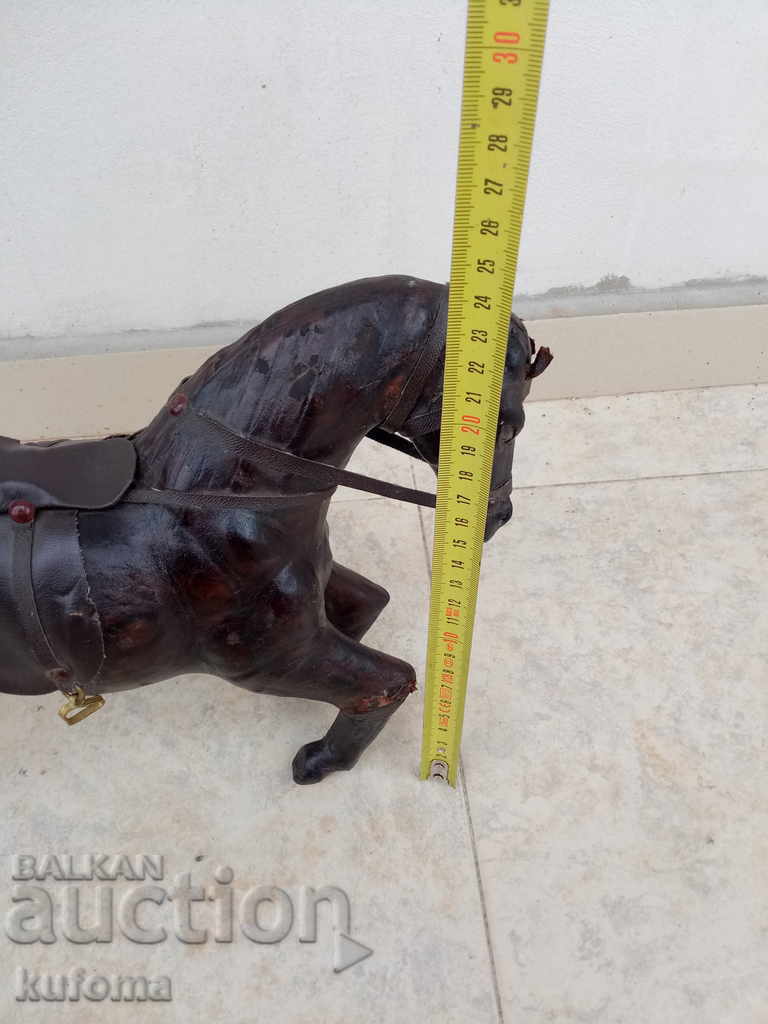 Old leather statuette on a horse with price 54.99 BGN | € 28.12