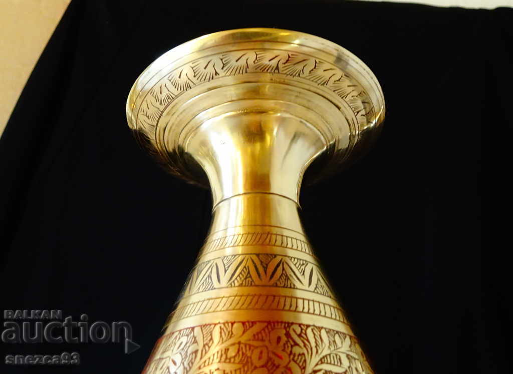 Bronze vase, cell enamel 31 cm. - 5 Bronze vase, cell enamel 31 cm. - 5
