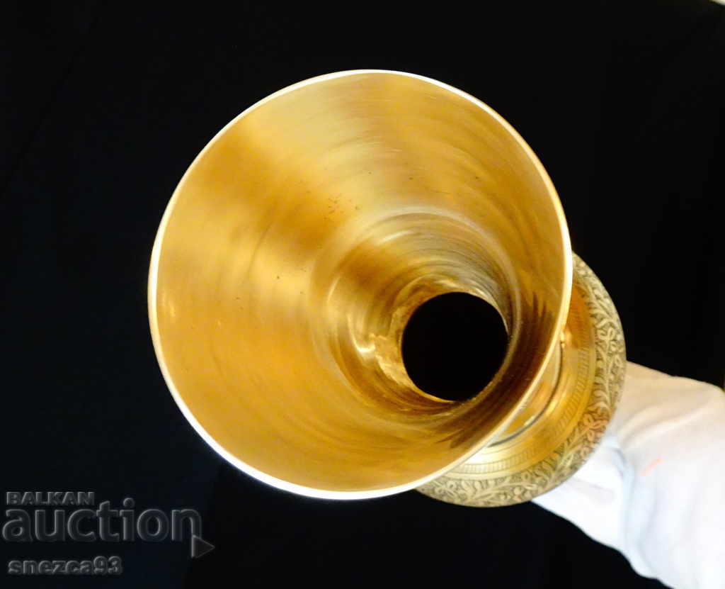 Bronze vase, cell enamel 31 cm. - 6 Bronze vase, cell enamel 31 cm. - 6