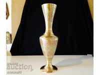 Vaza de bronz, smalț celular 31 cm.