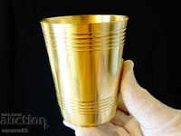 Antique brass cup 9.5 cm.