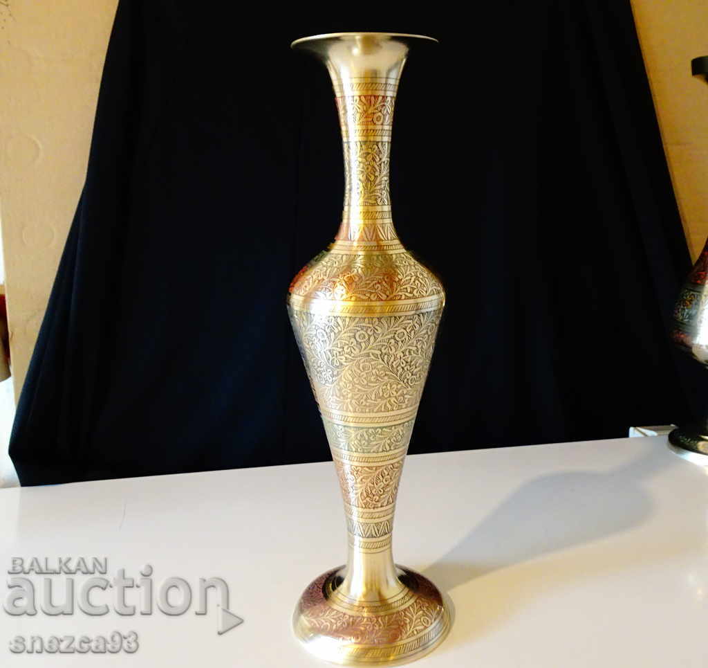 Bronze vase, cell enamel 34 cm.