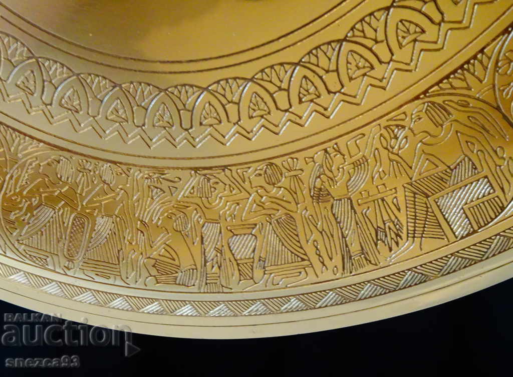 Auction Antique plate, brass panel, Egypt. Auction Antique plate, brass panel, Egypt.