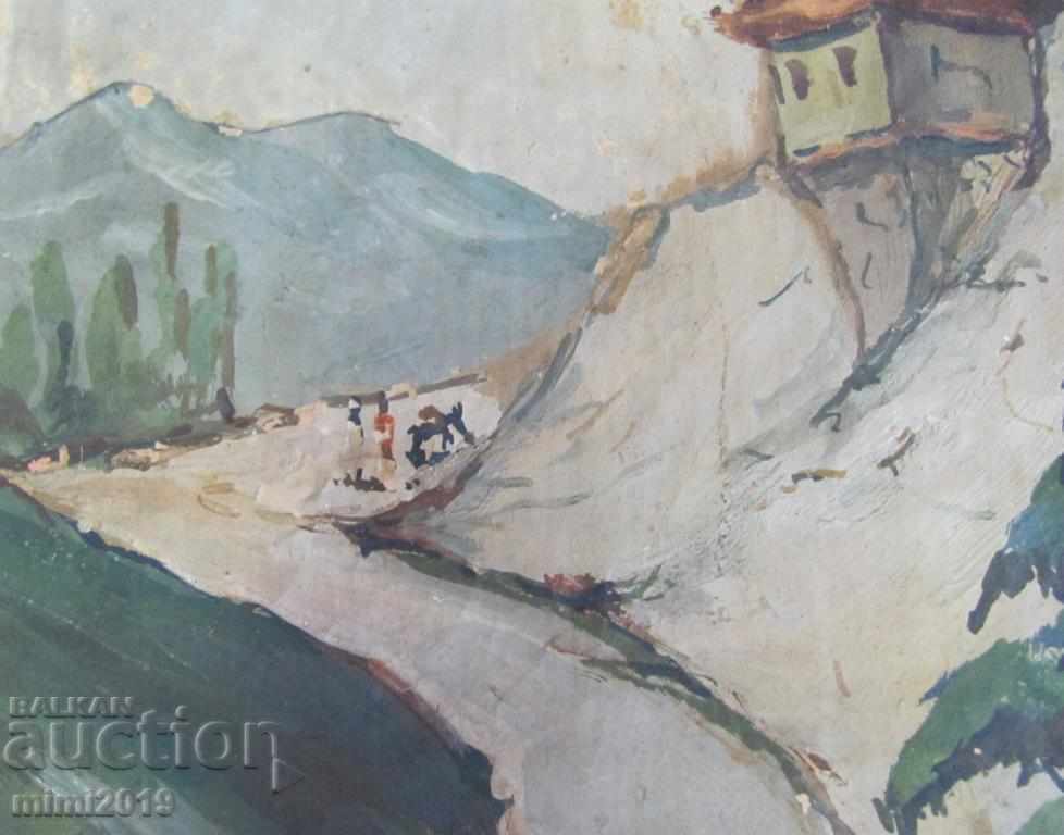 Auction 19th Century Very Old Watercolor 35x27 cm Auction 19th Century Very Old Watercolor 35x27 cm