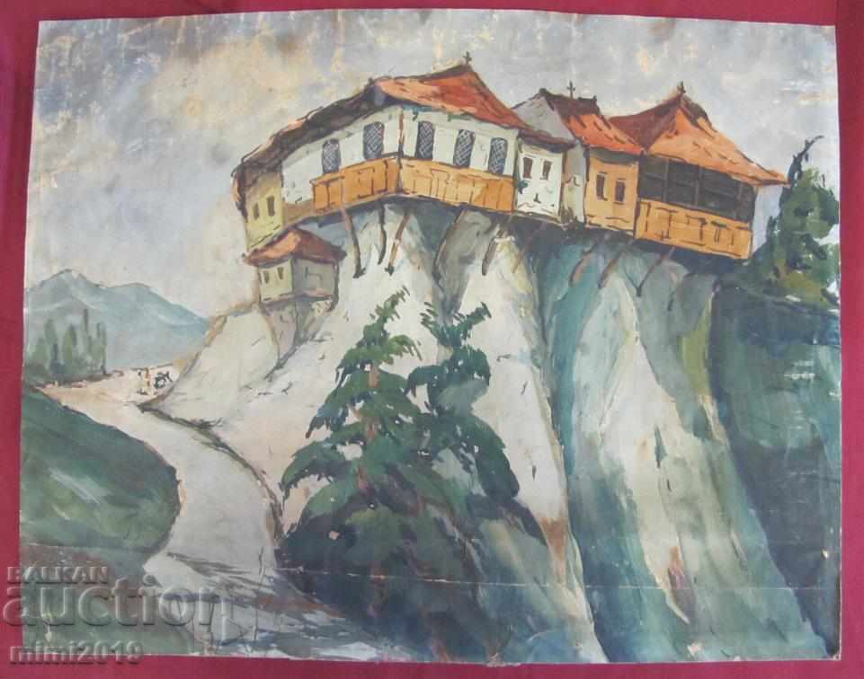 19th Century Very Old Watercolor 35x27 cm - 7 19th Century Very Old Watercolor 35x27 cm - 7