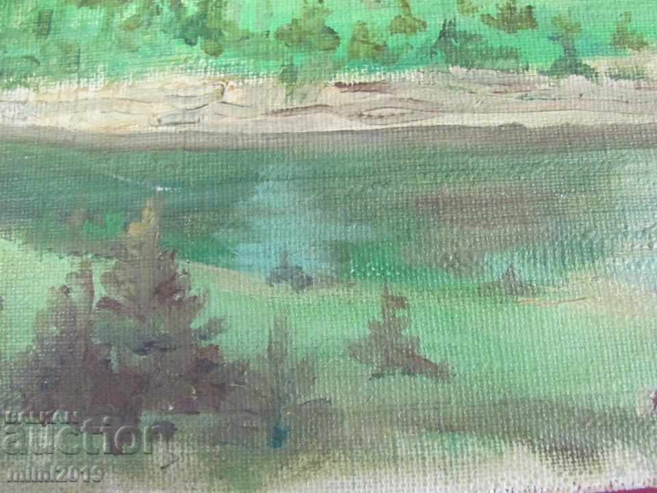 Παλιά ελαιογραφία σε καμβά 37x27 εκ. - 5 Παλιά ελαιογραφία σε καμβά 37x27 εκ. - 5