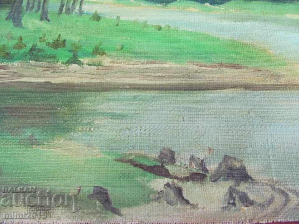 Παλιά ελαιογραφία σε καμβά 37x27 εκ. - 7 Παλιά ελαιογραφία σε καμβά 37x27 εκ. - 7