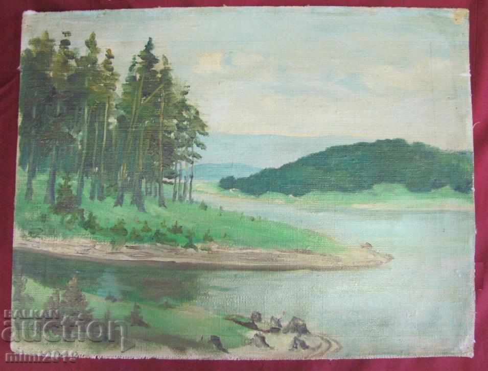 Old Oil painting on canvas 37x27 cm.