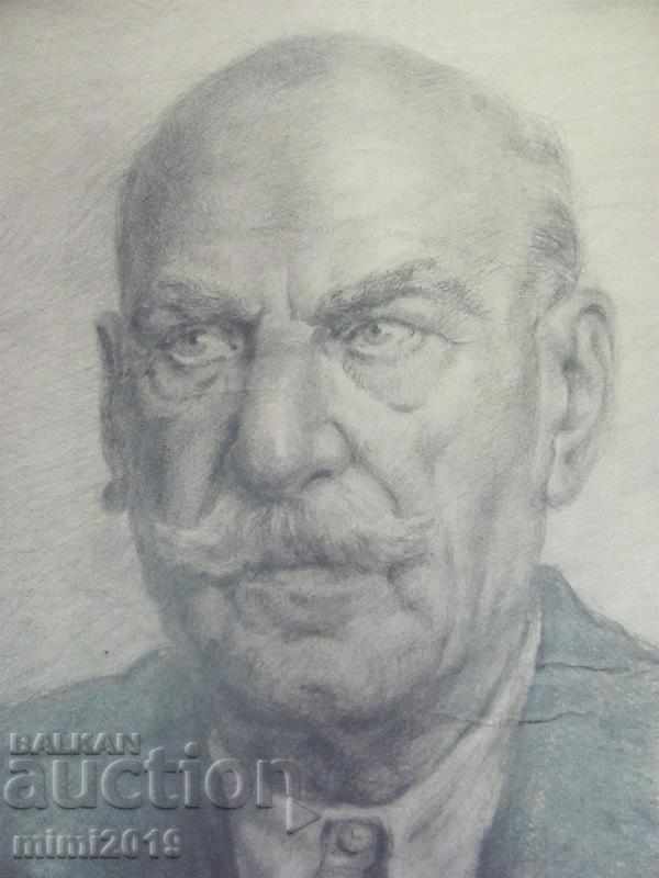 1951 Portrait of Nenko Balkan pencil Nikola Baltadjiev - 6
