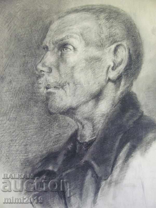 Аукцион 50-те Рисунка, Портрет Никола Балтаджиев молив върху картон