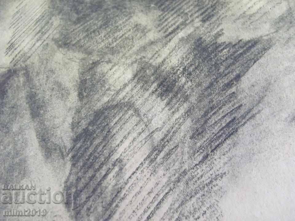 50s Drawing Nikola Baltadjiev portrait of Koyu Denchev - 6 50s Drawing Nikola Baltadjiev portrait of Koyu Denchev - 6