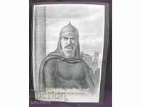 40's Old Original Lithograph Khan Omurtag prof. P. Panayotov