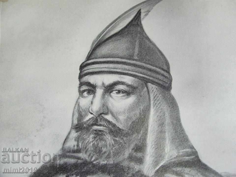 40-Year-Old Original Lithograph Khan Asparuh Prof. P. Panayotov - 7 40-Year-Old Original Lithograph Khan Asparuh Prof. P. Panayotov - 7