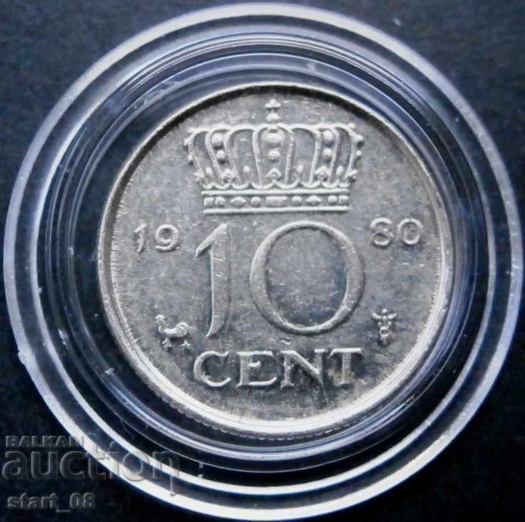 10 σεντ 1980 Ολλανδία