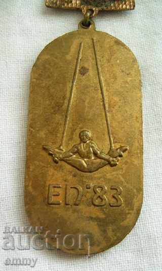 Delivery of Medal badge Performed excellently gymnastics championship 1983 Varna Delivery of Medal badge Performed excellently gymnastics championship 1983 Varna