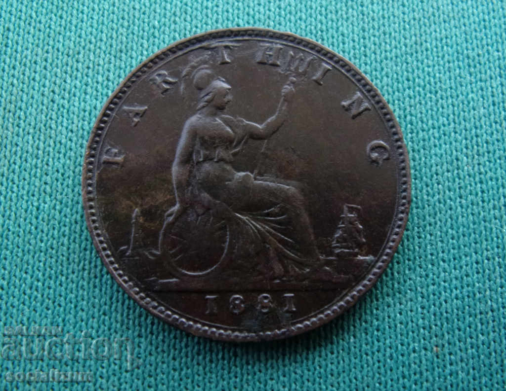 England ¼ Penny 1881