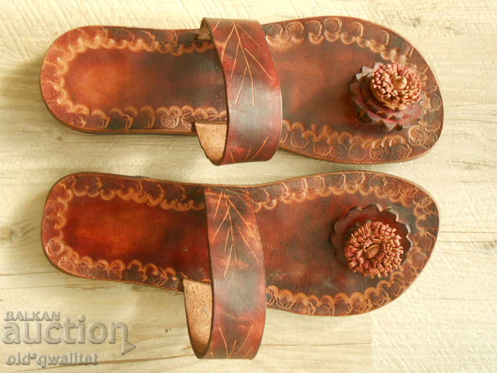 Original leather women's summer slippers, super model solution 41/42 - 5 Original leather women's summer slippers, super model solution 41/42 - 5