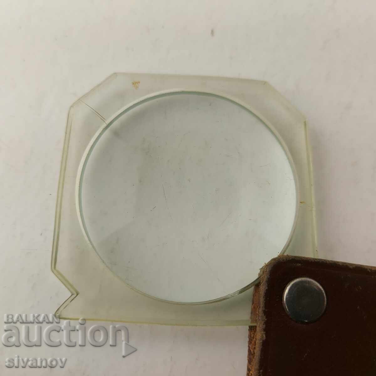 Auction Interesting Old OPEL Magnifying Glass in Leather Case B0109 Auction Interesting Old OPEL Magnifying Glass in Leather Case B0109