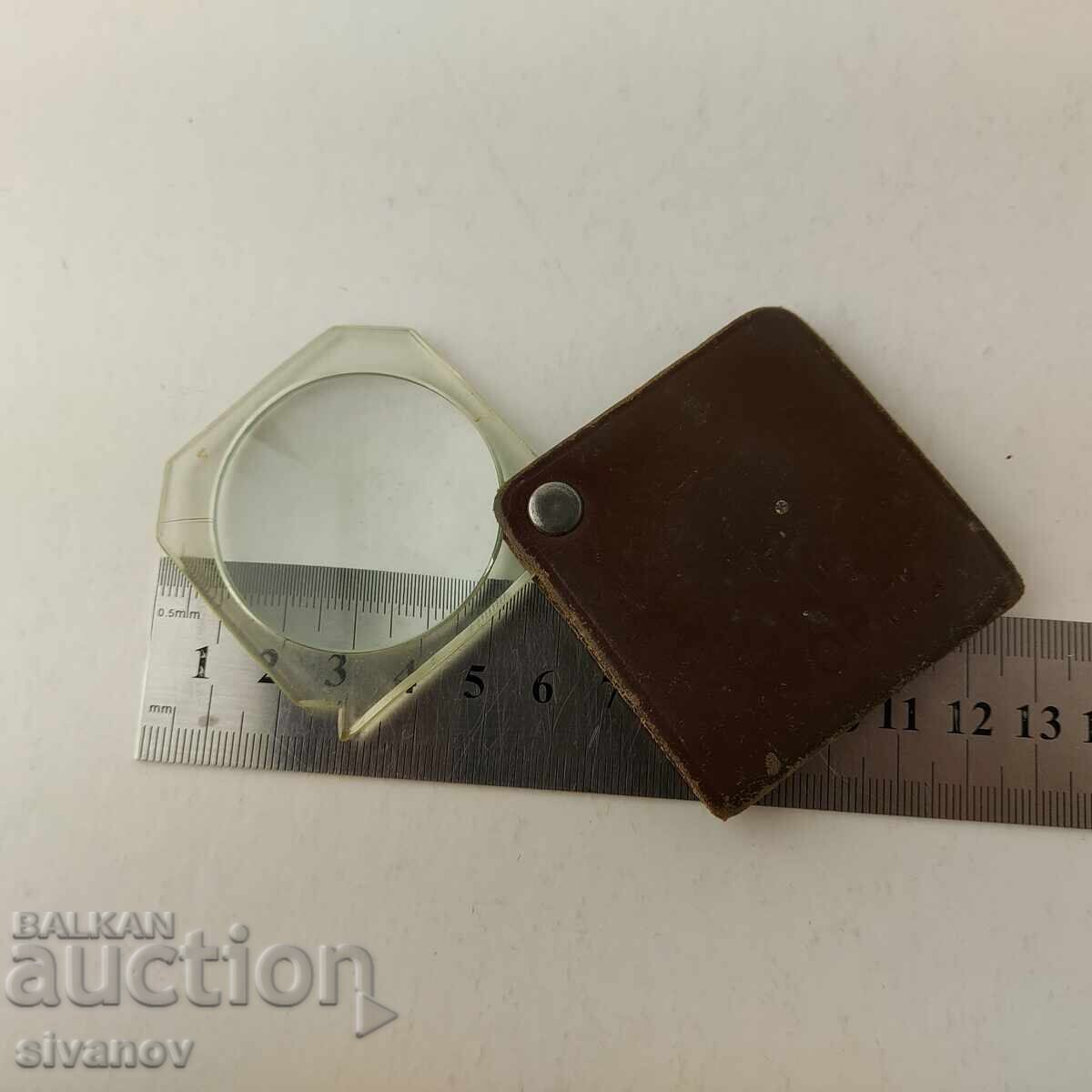 Interesting Old OPEL Magnifying Glass in Leather Case B0109 - 6 Interesting Old OPEL Magnifying Glass in Leather Case B0109 - 6