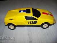 An old Bulgarian toy racing car from the time of the soc