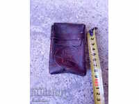 Old leather cigarette case Balkan