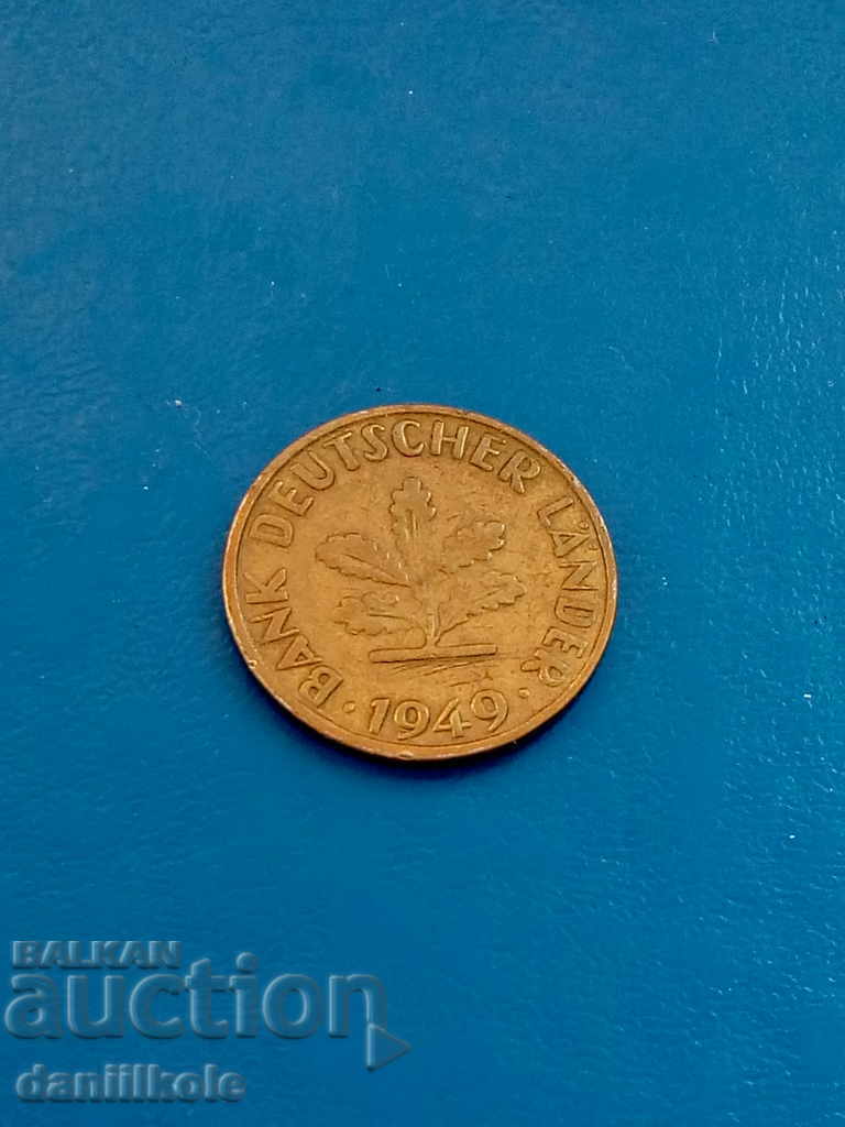 * $ * Y * $ * GERMANIA FRG 10 PFENNIG 10 PFENNIG - 1949 G * $ * Y * $ * - 7
