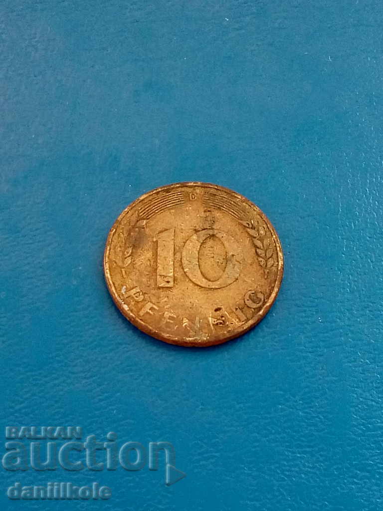 Livrarea * $ * Y * $ * GERMANIA FRG 10 PFENNIG 10 PFENNIG - 1949 D * $ * Y * $ * Livrarea * $ * Y * $ * GERMANIA FRG 10 PFENNIG 10 PFENNIG - 1949 D * $ * Y * $ *
