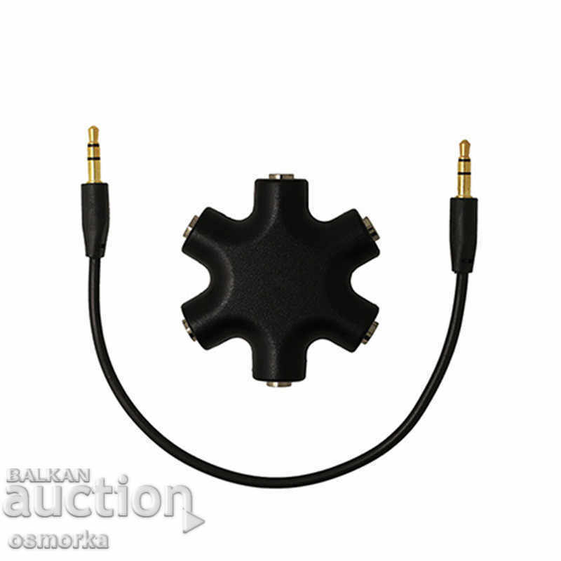 3.5 mm audio jack splitter splitter 3.5 mm headphones 5 output