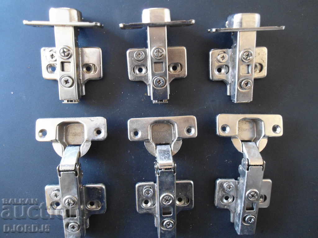 Lot hinges, 6 pieces, marked - 6 Lot hinges, 6 pieces, marked - 6