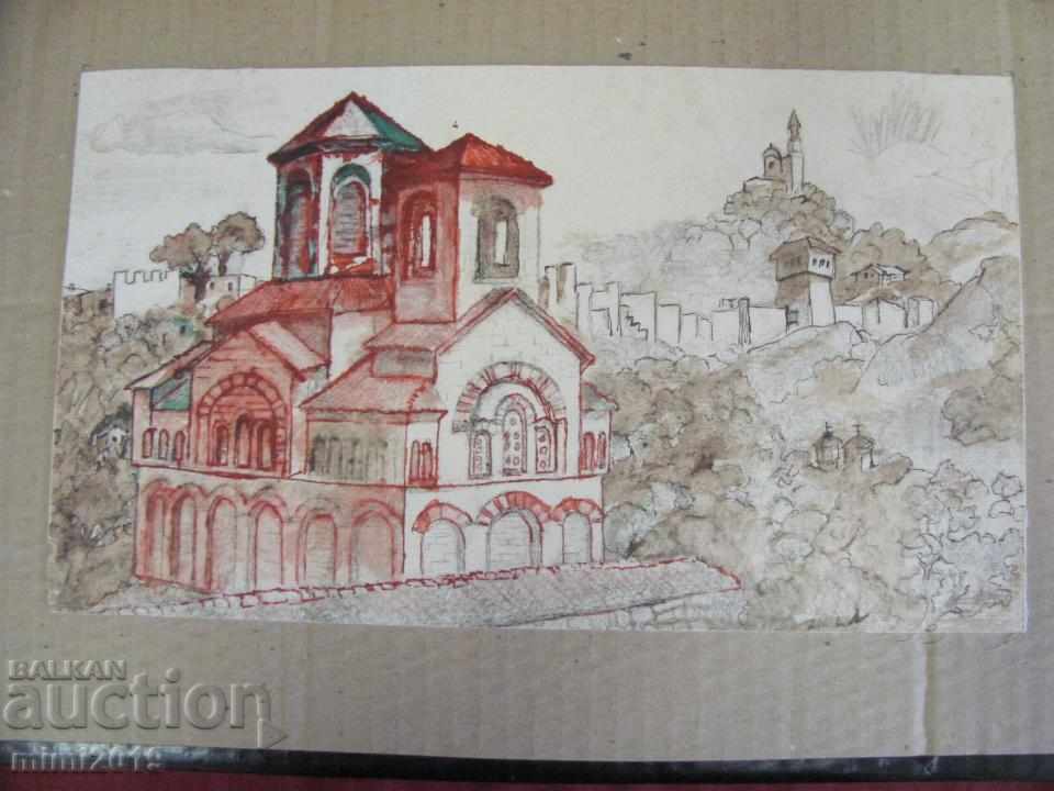 60s Painting by N. Kostov drypoint with price 170.00 BGN | € 86.92 60s Painting by N. Kostov drypoint with price 170.00 BGN | € 86.92