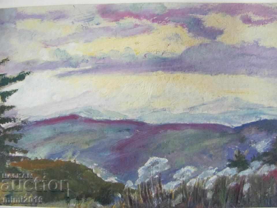 Auction 60s Painting N. Kostov oil on cardboard Auction 60s Painting N. Kostov oil on cardboard