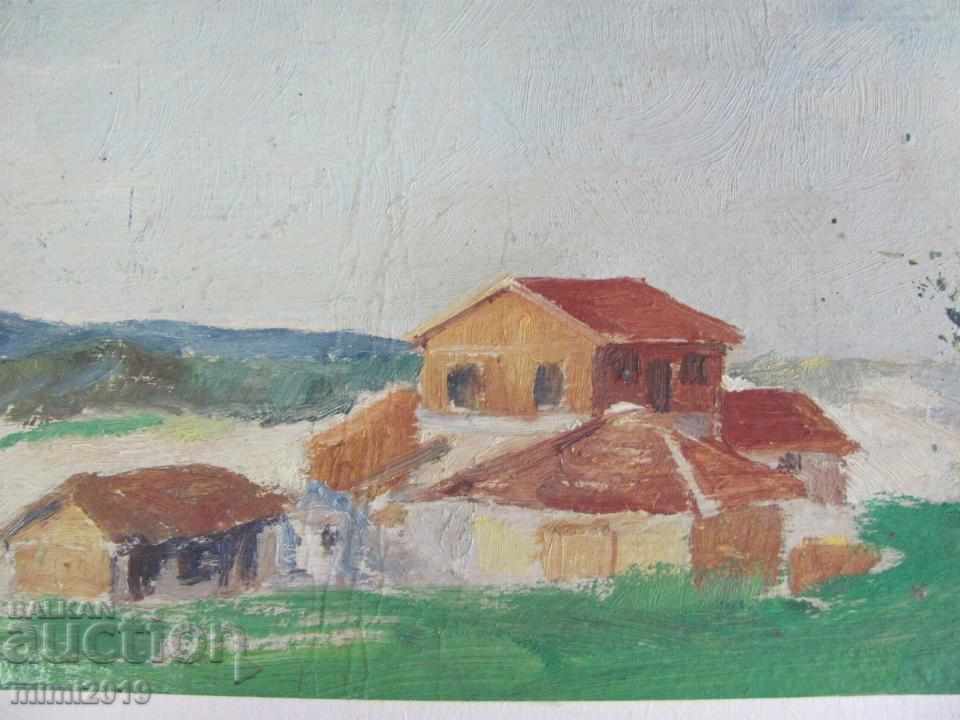 Auction 60s Painting N. Kostov oil on cardboard Auction 60s Painting N. Kostov oil on cardboard