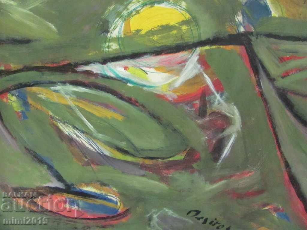 Auction Old Painting Beshirov acrylic paints, signed Auction Old Painting Beshirov acrylic paints, signed