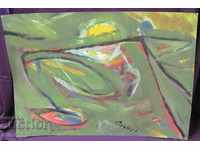 Стара Картина Беширов акрилни бои, подписана