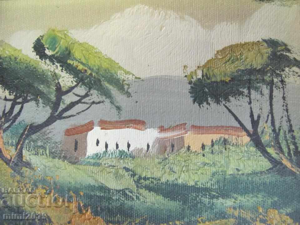 Old oil painting on canvas signed 23x18 cm. - 5 Old oil painting on canvas signed 23x18 cm. - 5