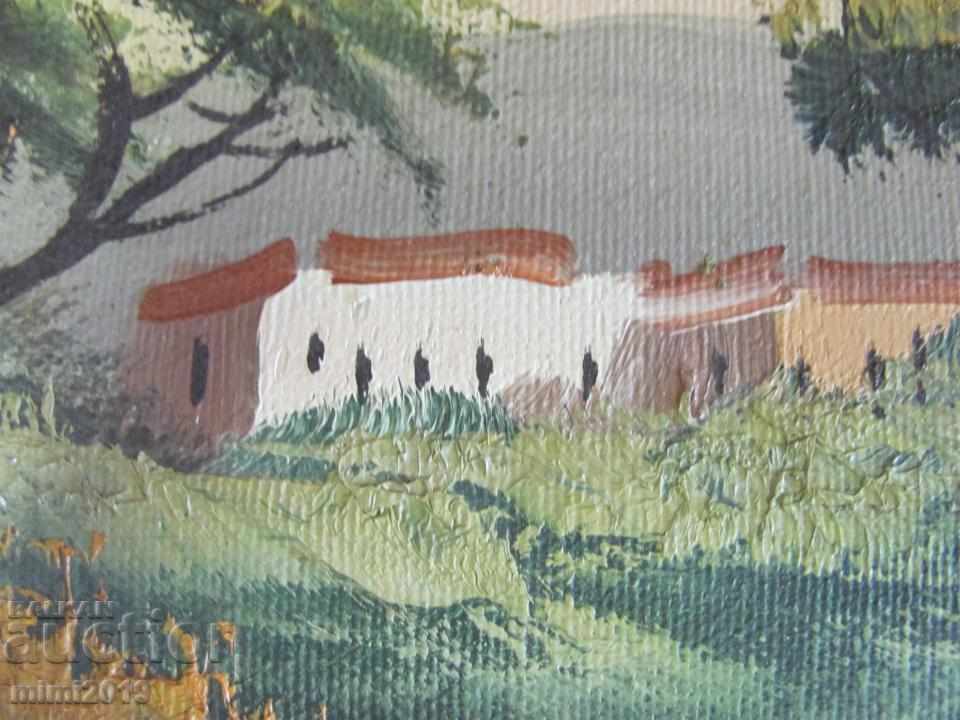 Old oil painting on canvas signed 23x18 cm. - 6 Old oil painting on canvas signed 23x18 cm. - 6