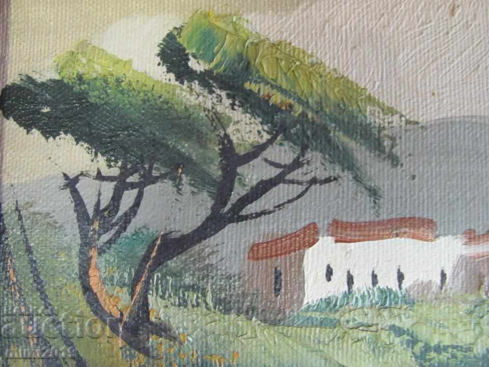 Old oil painting on canvas signed 23x18 cm. - 7 Old oil painting on canvas signed 23x18 cm. - 7