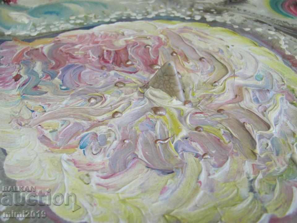 Auction Old oil painting on canvas abstraction Auction Old oil painting on canvas abstraction