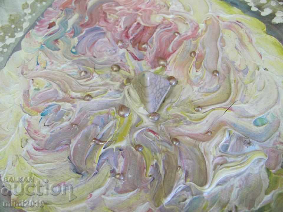 Delivery of Old oil painting on canvas abstraction Delivery of Old oil painting on canvas abstraction