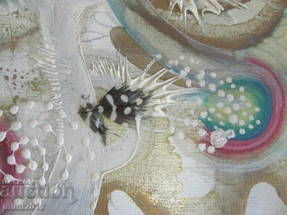 Old oil painting on canvas abstraction - 6 Old oil painting on canvas abstraction - 6