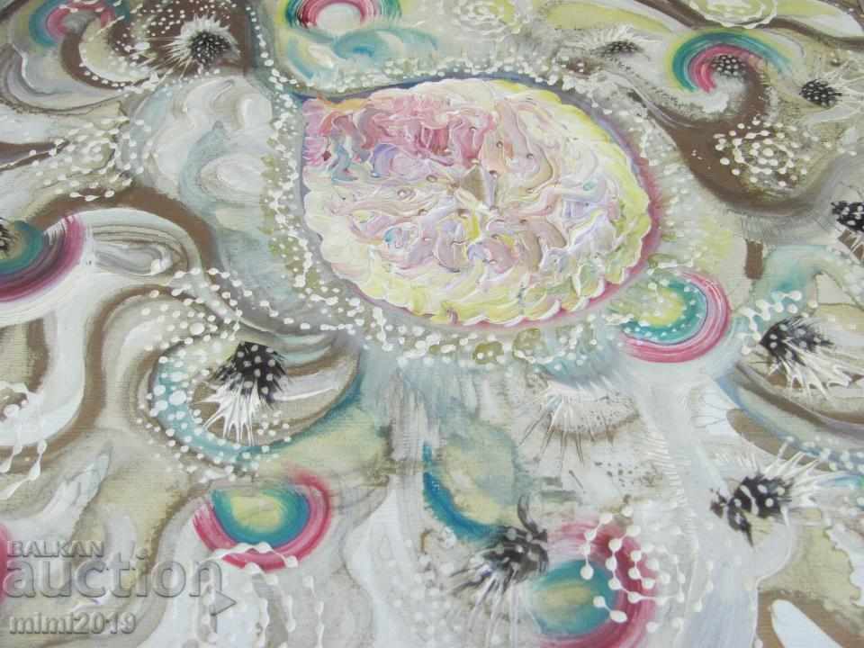 Old oil painting on canvas abstraction - 7 Old oil painting on canvas abstraction - 7