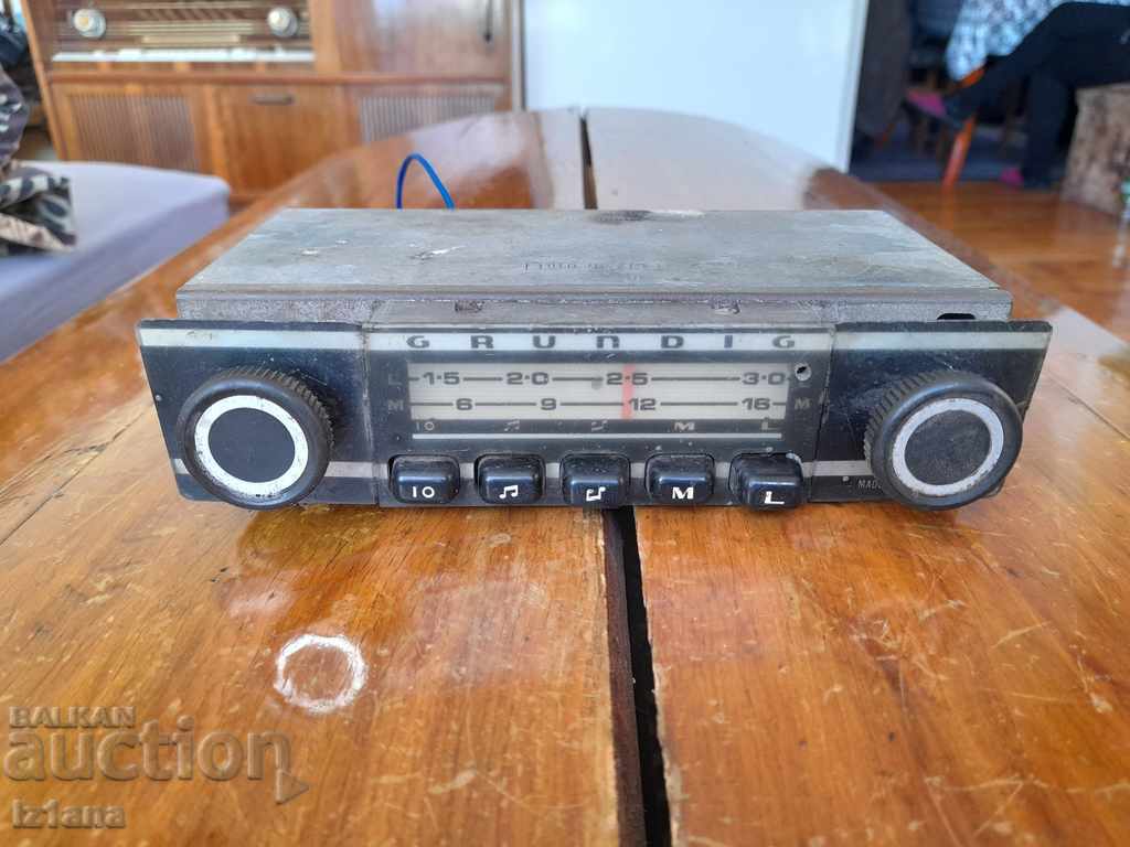 Old car radio, Grundig radio receiver Old car radio, Grundig radio receiver