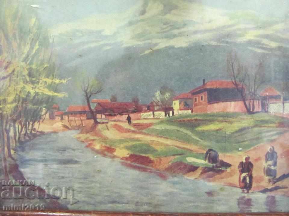 19th century Old lithograph wooden frame with glass with price 50.00 BGN | € 25.56 19th century Old lithograph wooden frame with glass with price 50.00 BGN | € 25.56