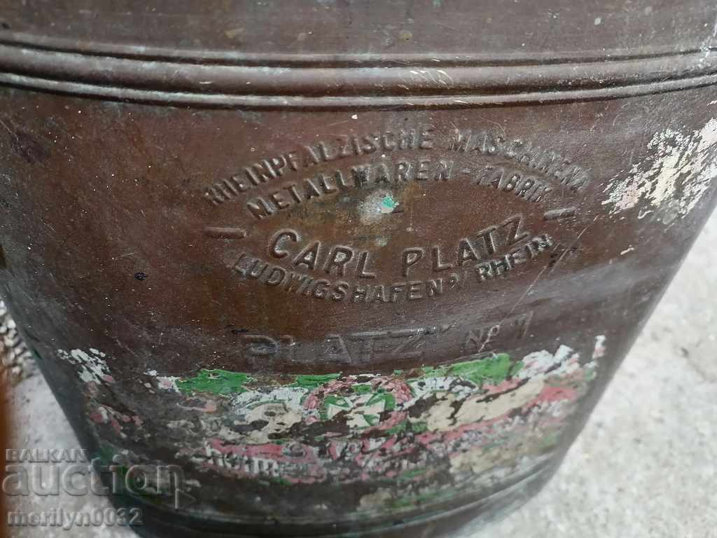 Boiler from a German vineyard sprayer Karl Platz copper vessel with price 188.00 BGN | € 96.12 Boiler from a German vineyard sprayer Karl Platz copper vessel with price 188.00 BGN | € 96.12