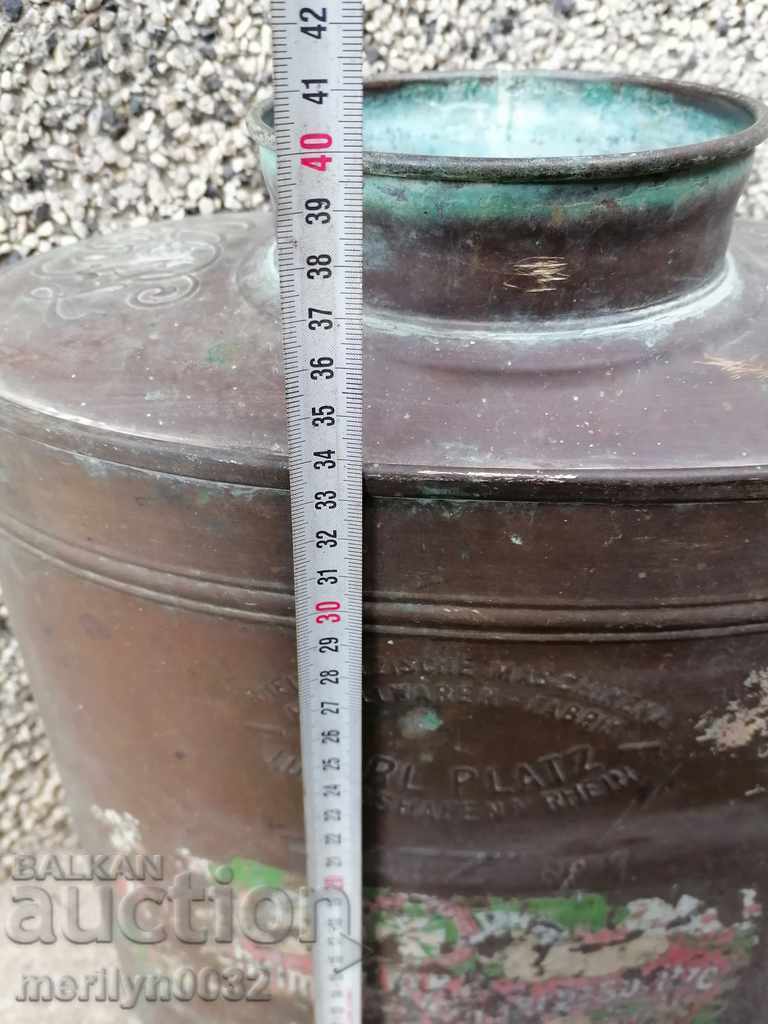 Boiler from a German vineyard sprayer Karl Platz copper vessel - 6 Boiler from a German vineyard sprayer Karl Platz copper vessel - 6