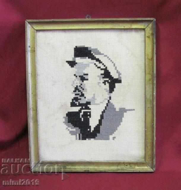 40s Art Deco Tapestry Lenin 33x28cm. - 7 40s Art Deco Tapestry Lenin 33x28cm. - 7
