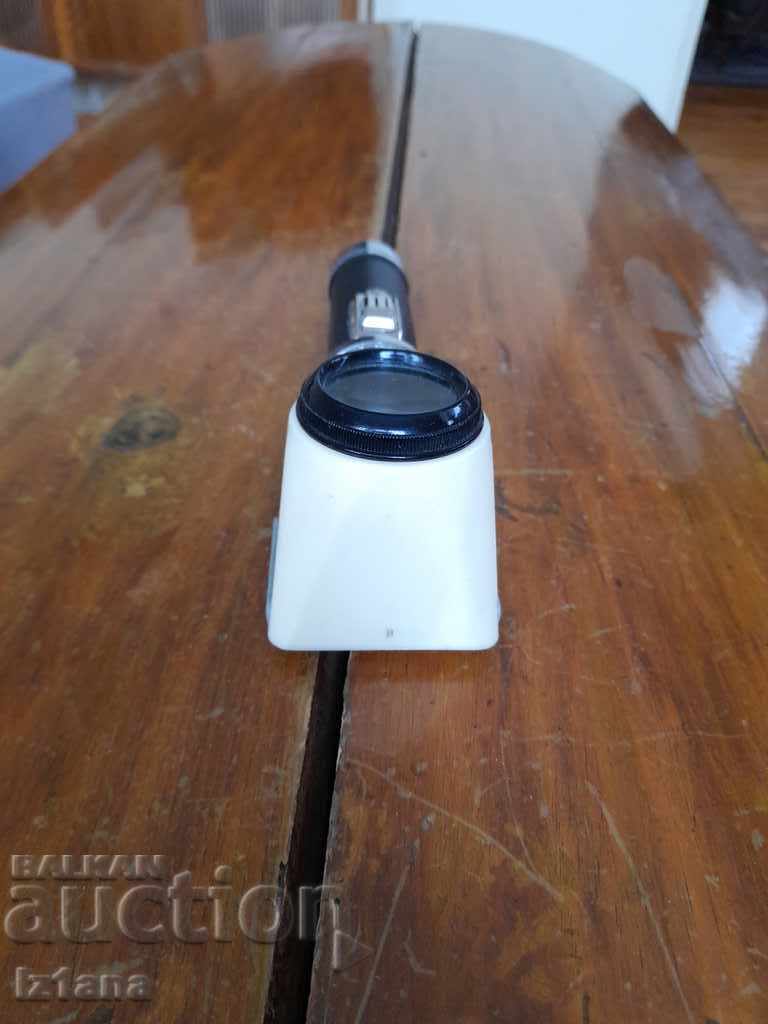 Auction Old flashlight with magnifying glass Auction Old flashlight with magnifying glass