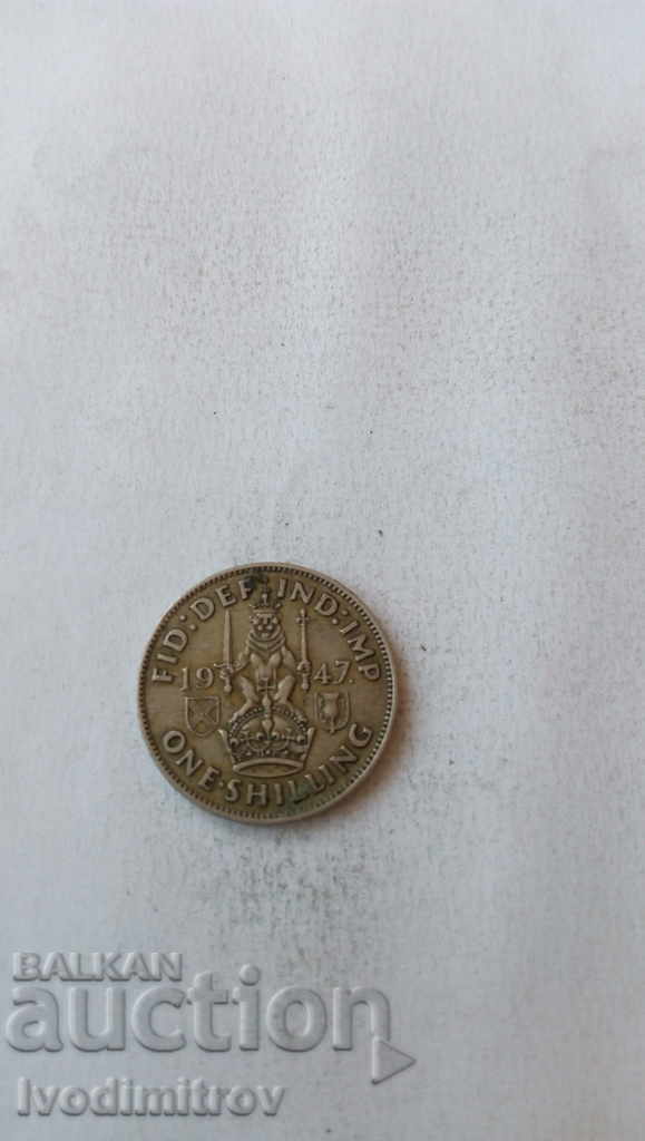 Great Britain 1 shilling 1947 sitting Leo