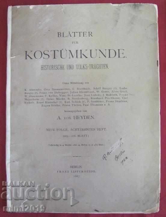1887 Βιβλίο άλμπουμ KOSTUMKUNDE Γερμανία σπάνια