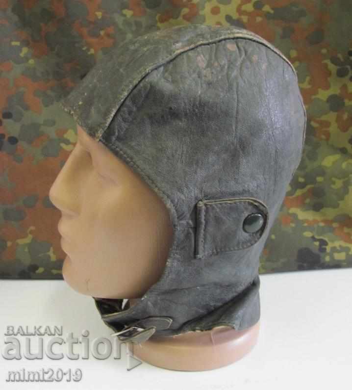 Доставка на Втора Световна Война Кожен Пилотски Шлем,Каска Германия Доставка на Втора Световна Война Кожен Пилотски Шлем,Каска Германия